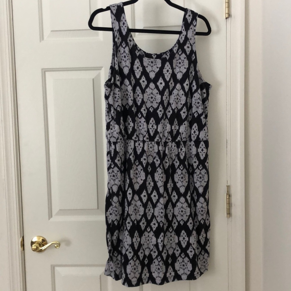 Sonoma black and white cotton dress